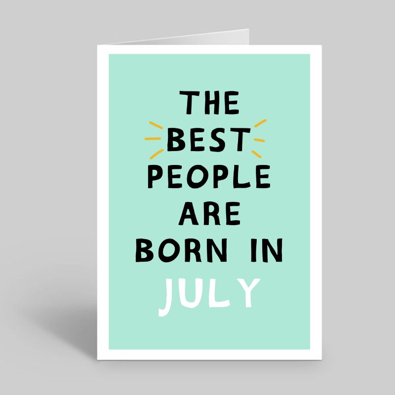 The best people are born in….