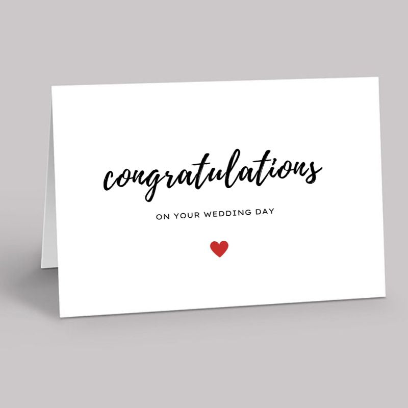 Congratulations on your wedding day card