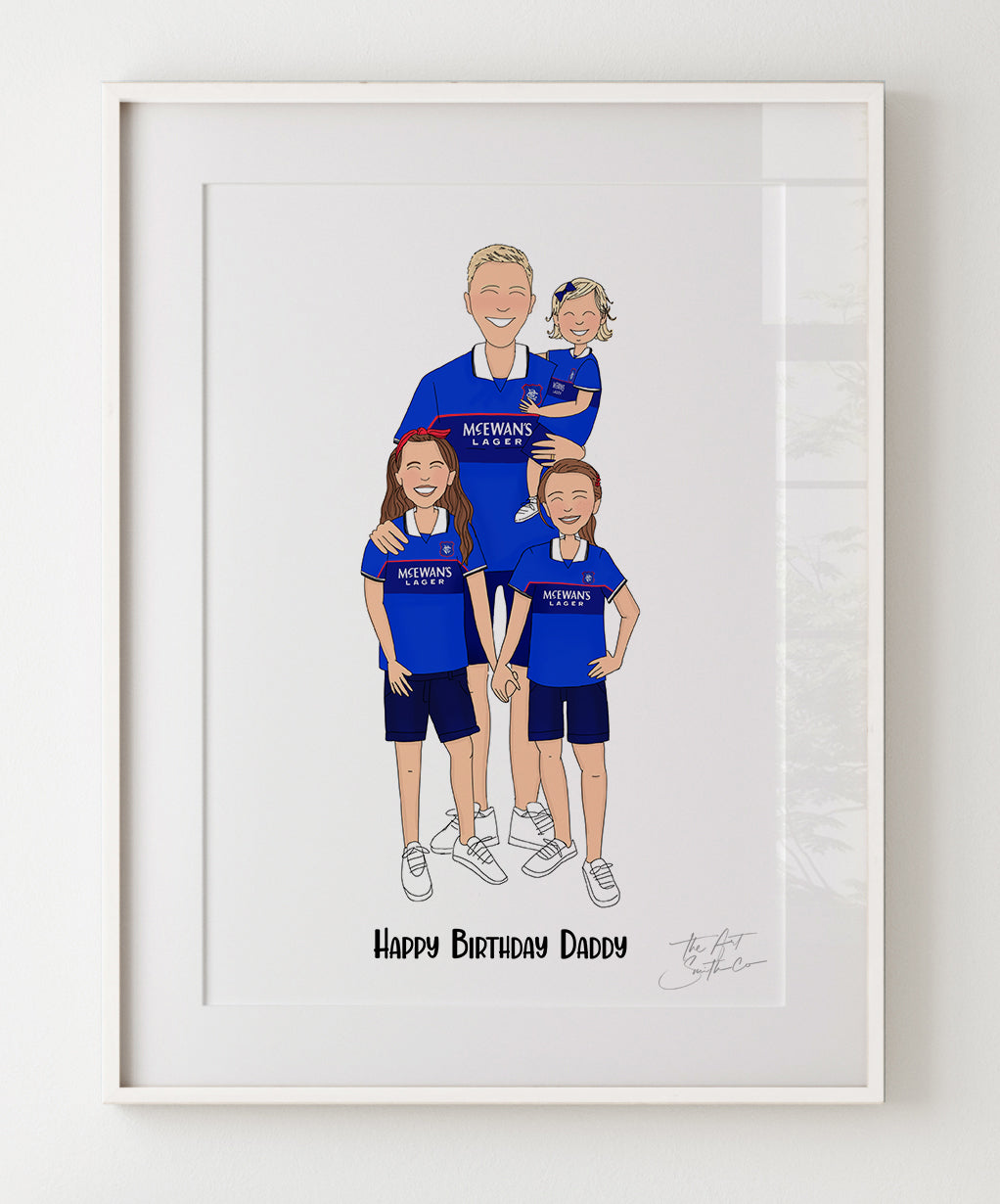 Sport Team Portrait Illustration