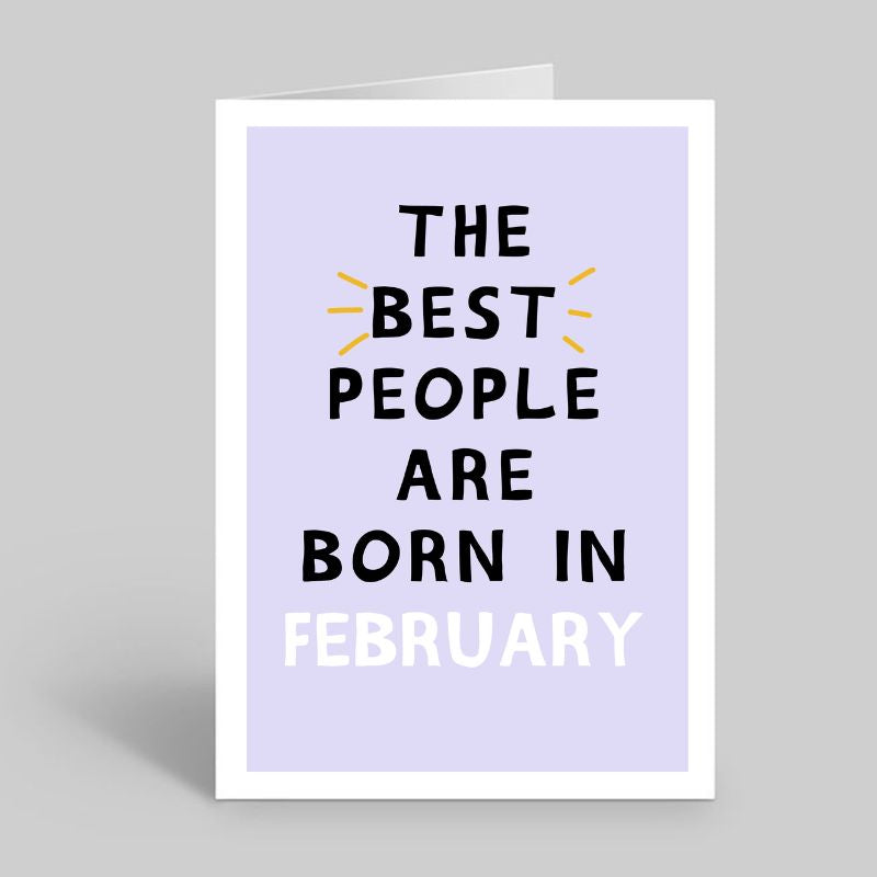 The best people are born in….