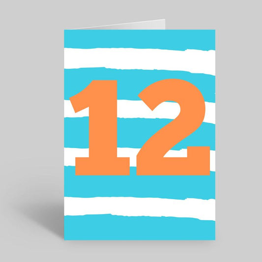Colourful age 12 card