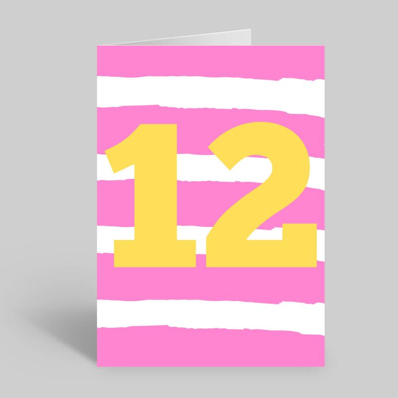 Colourful age 12 card