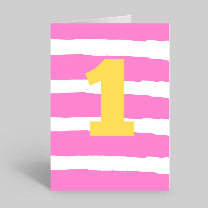 Colourful age 1 card