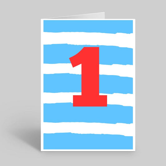 Colourful age 1 card