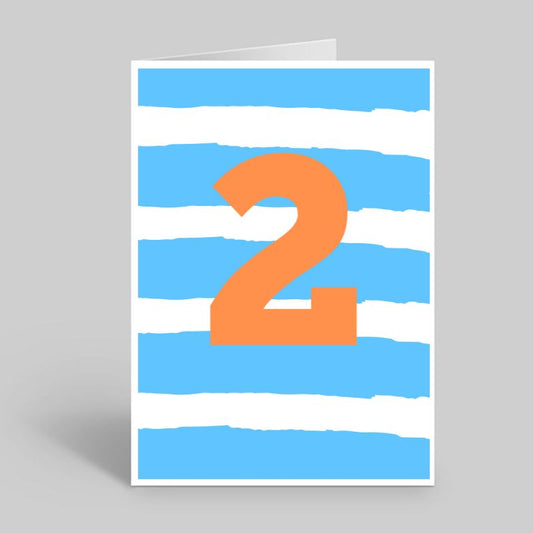 Colourful age 2 card