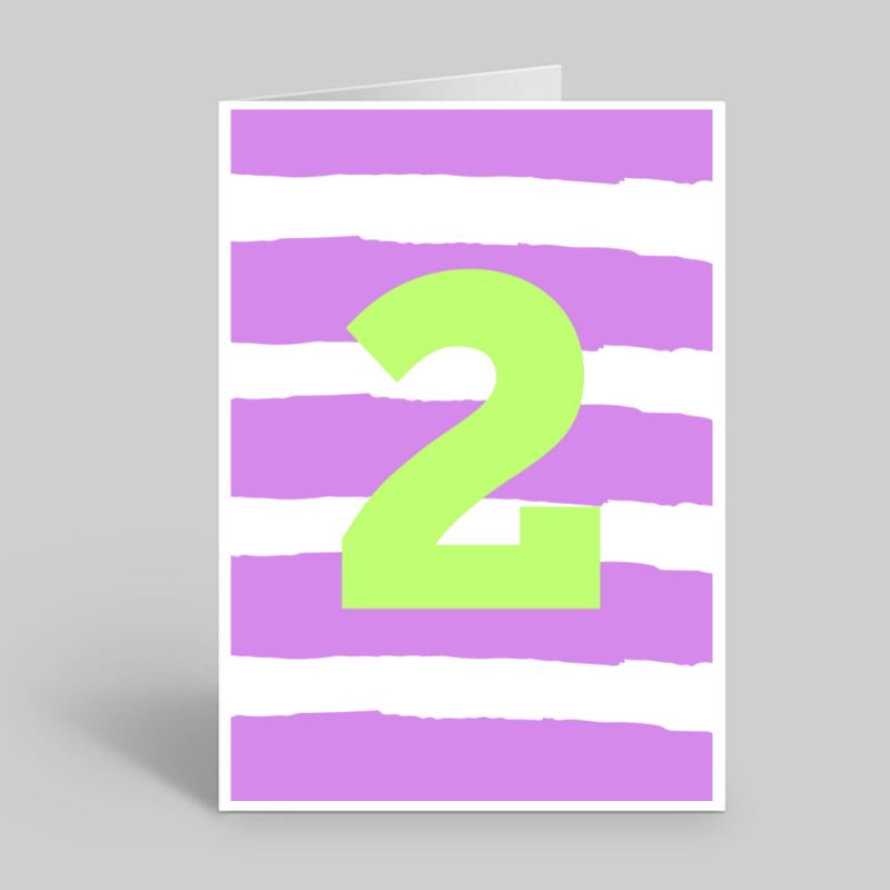Colourful age 2 card