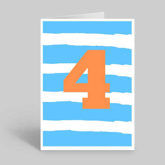 Colourful age 4 card
