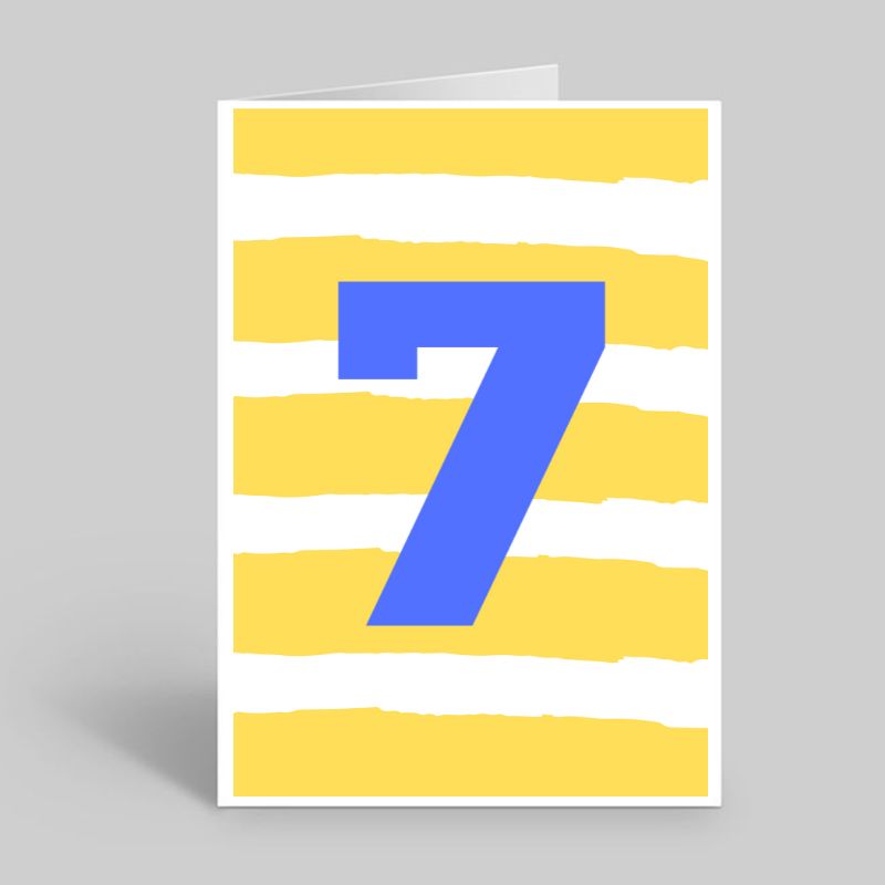 Colourful age 7 card
