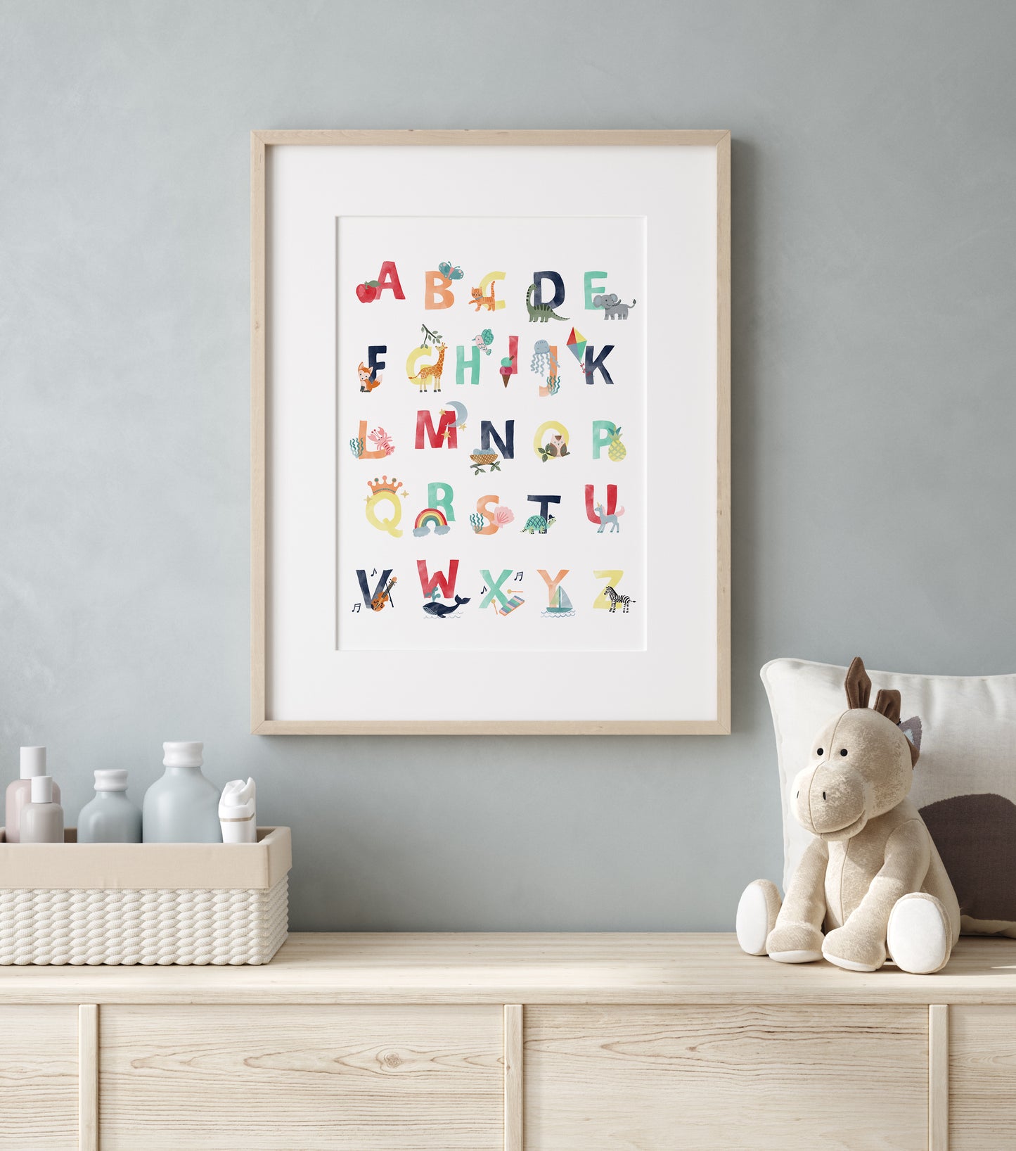 Nursery Alphabet Print with characters