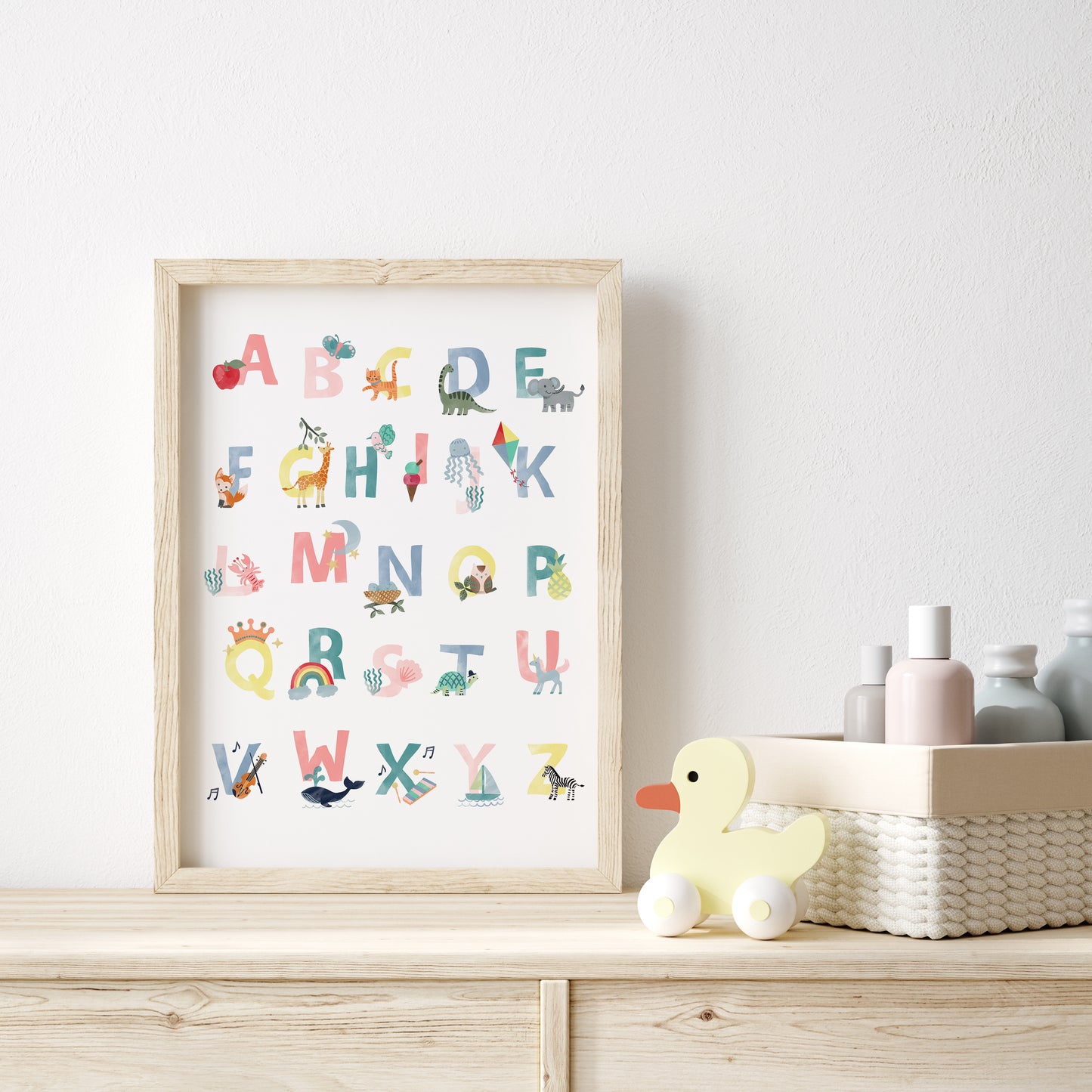 Nursery Alphabet Print with characters