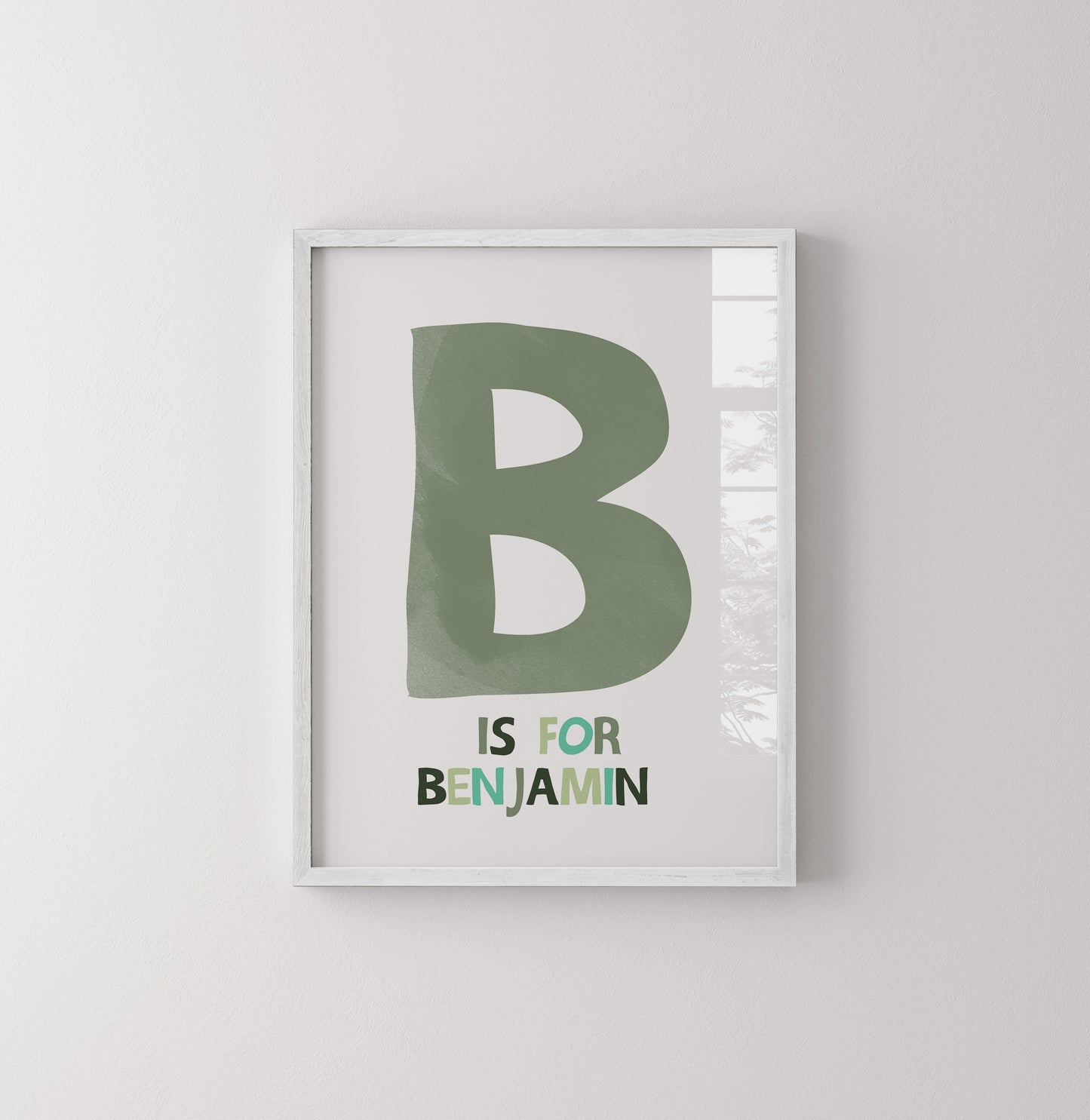 Watercolour Initial Print