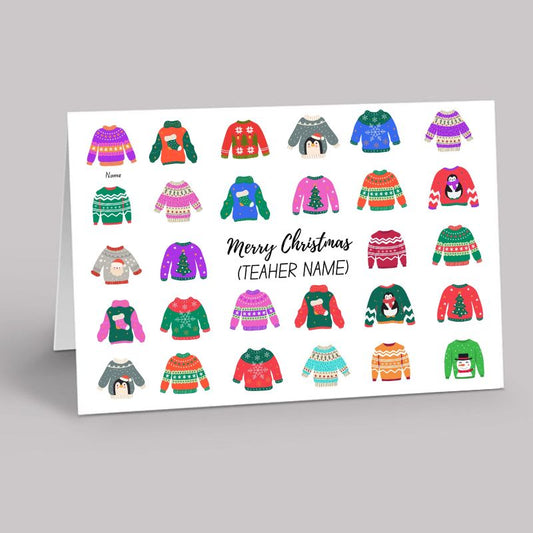 Christmas Jumper Class Card
