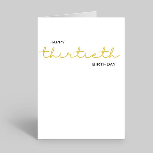 Foiled 30th card