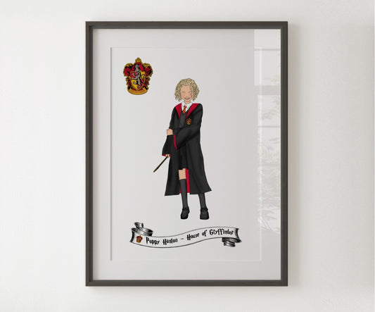 Gryffindor Personalised Illustration