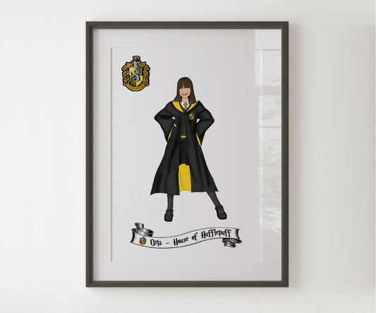 Hufflepuff Personalised Illustration