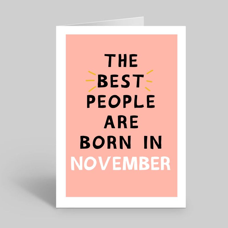 The best people are born in….